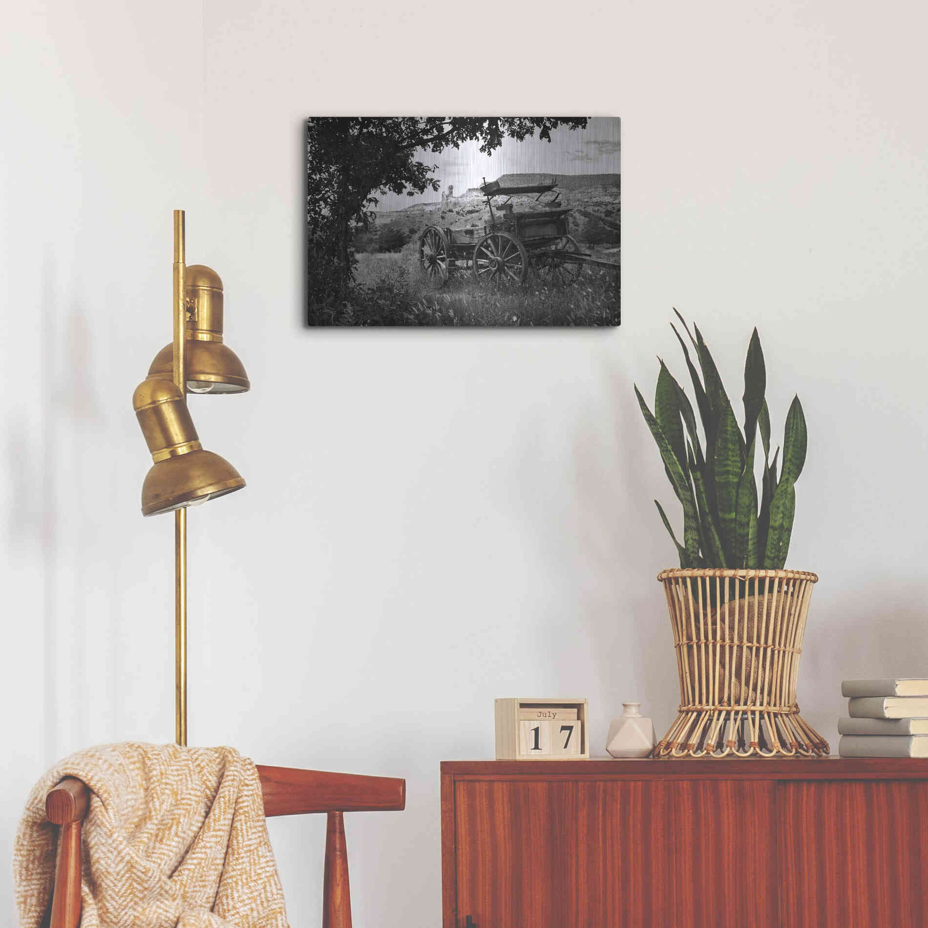 Luxe Metal Art 'The Old Southwest' by Debra Van Swearingen, Metal Wall Art,24x16