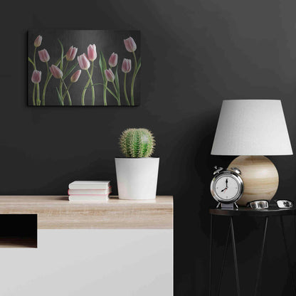 Luxe Metal Art 'Spring Tulips IX' by Debra Van Swearingen, Metal Wall Art,24x16