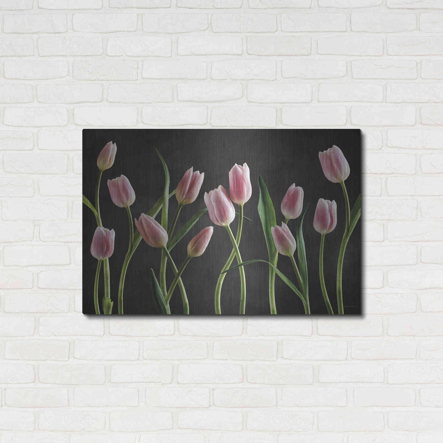 Luxe Metal Art 'Spring Tulips IX' by Debra Van Swearingen, Metal Wall Art,36x24