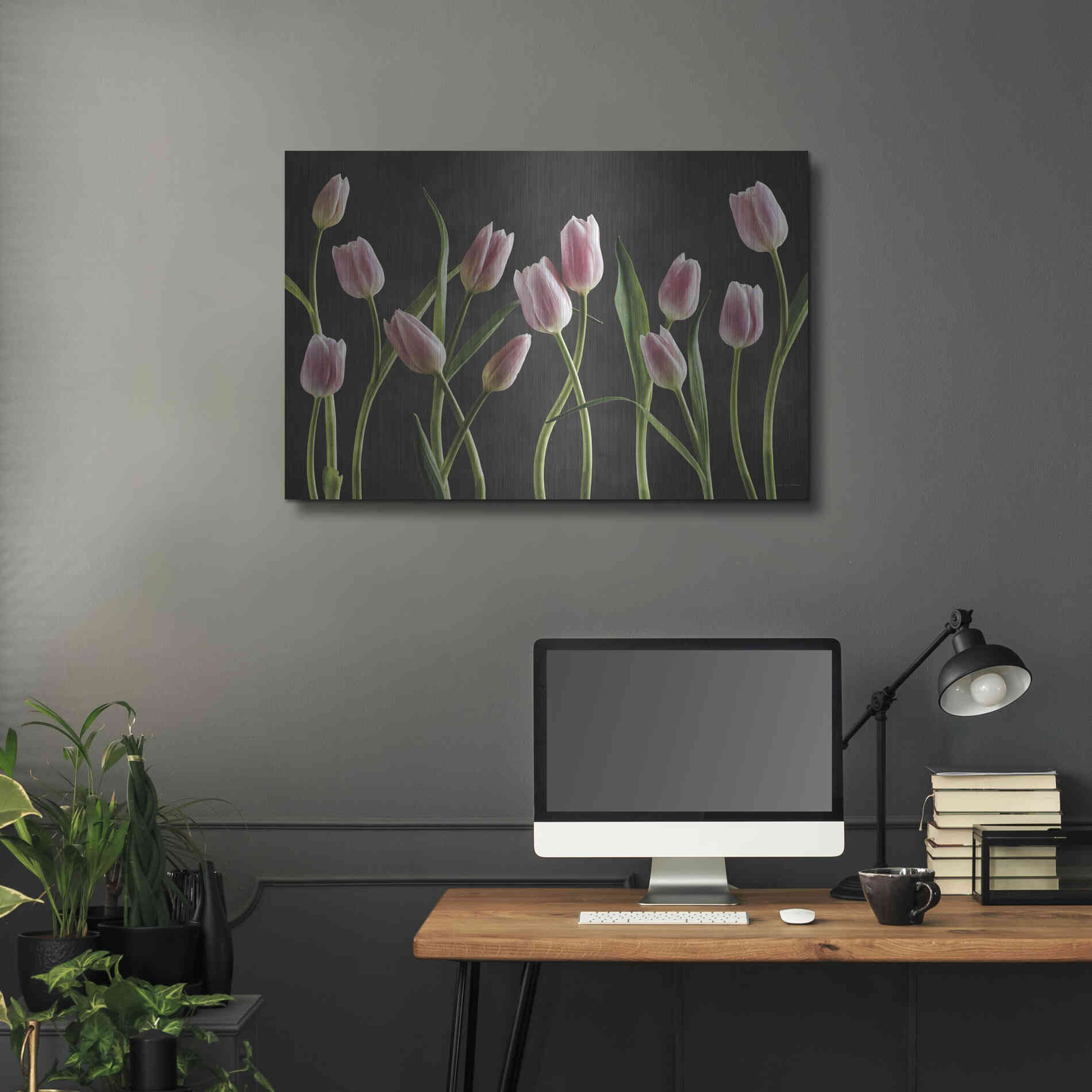 Luxe Metal Art 'Spring Tulips IX' by Debra Van Swearingen, Metal Wall Art,36x24