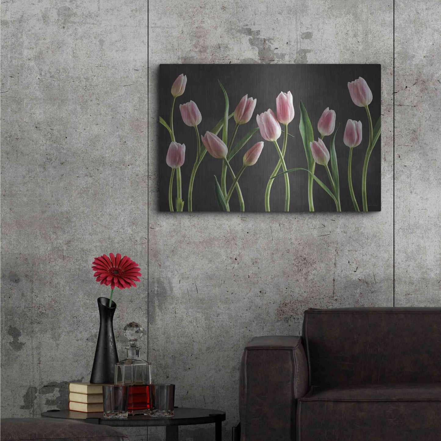 Luxe Metal Art 'Spring Tulips IX' by Debra Van Swearingen, Metal Wall Art,36x24