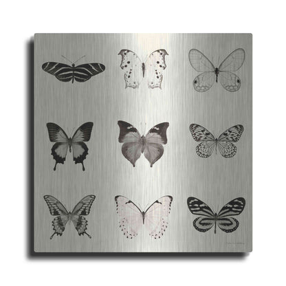 Luxe Metal Art 'Butterfly BW 9 Patch' by Debra Van Swearingen, Metal Wall Art
