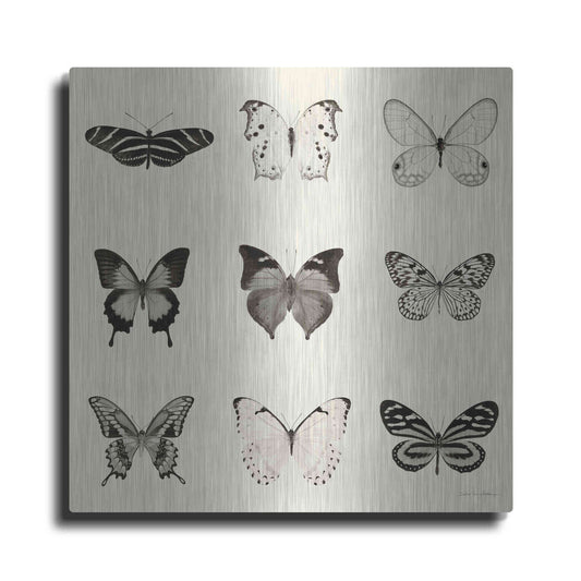 Luxe Metal Art 'Butterfly BW 9 Patch' by Debra Van Swearingen, Metal Wall Art