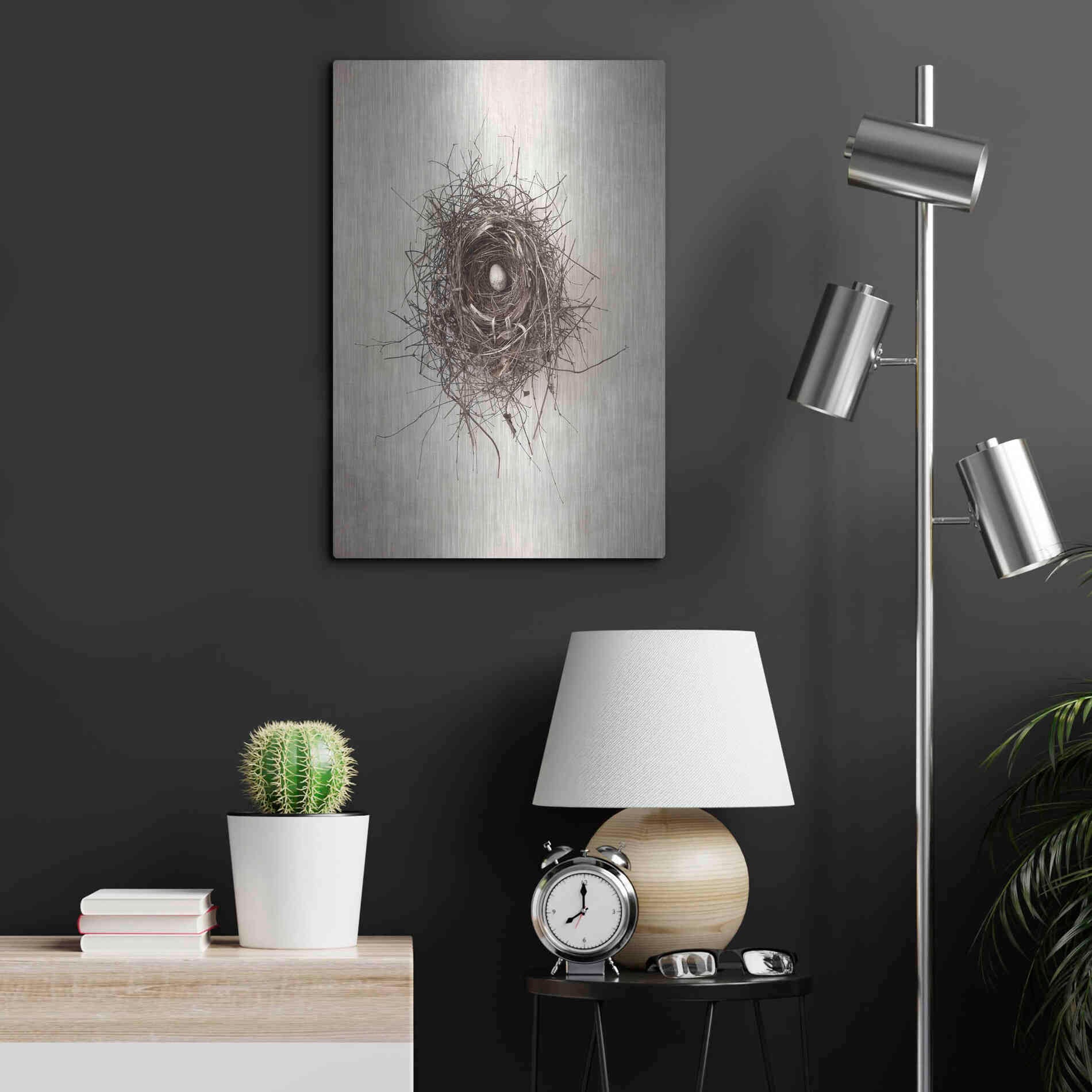 Luxe Metal Art 'Nest I' by Debra Van Swearingen, Metal Wall Art,16x24