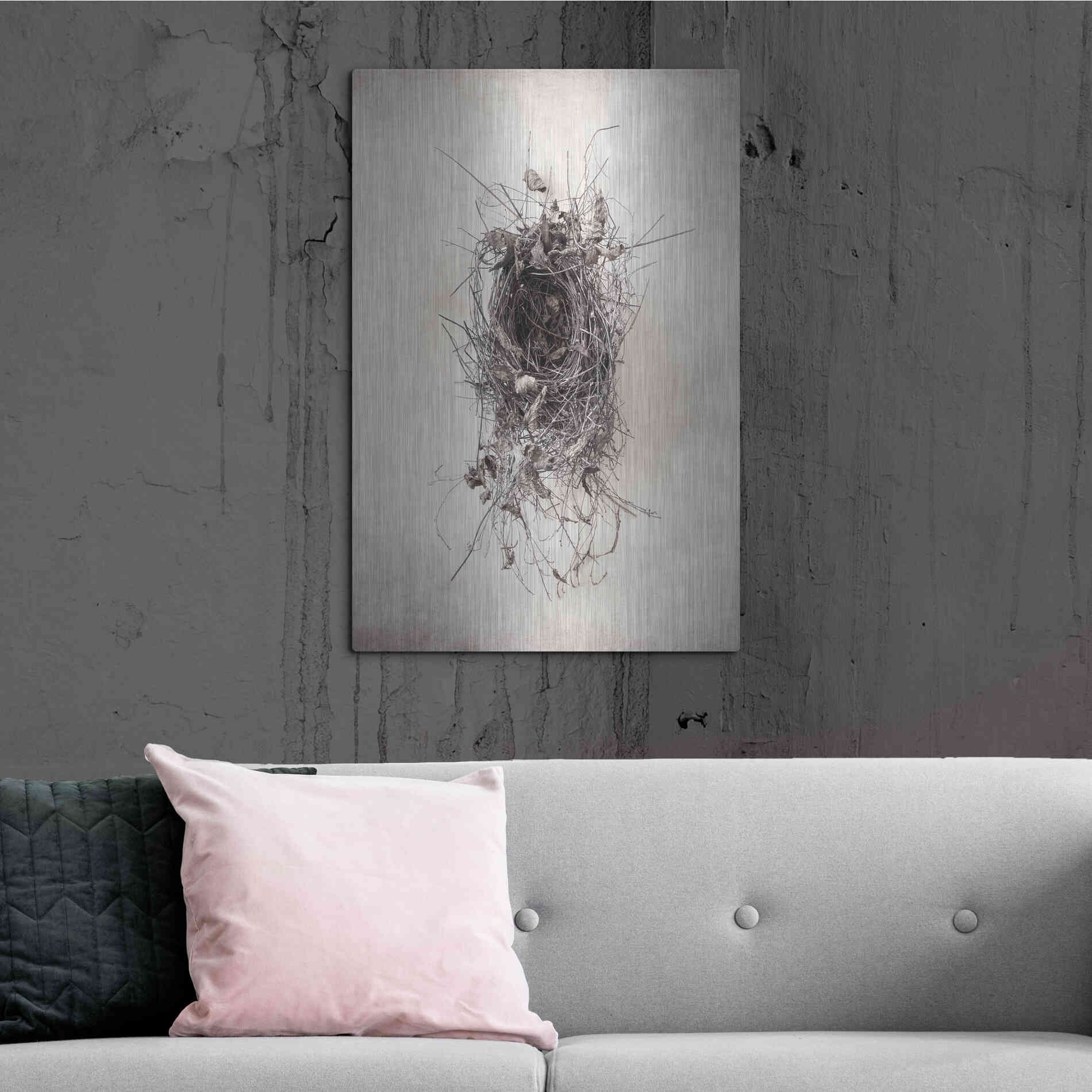 Luxe Metal Art 'Nest II' by Debra Van Swearingen, Metal Wall Art,24x36