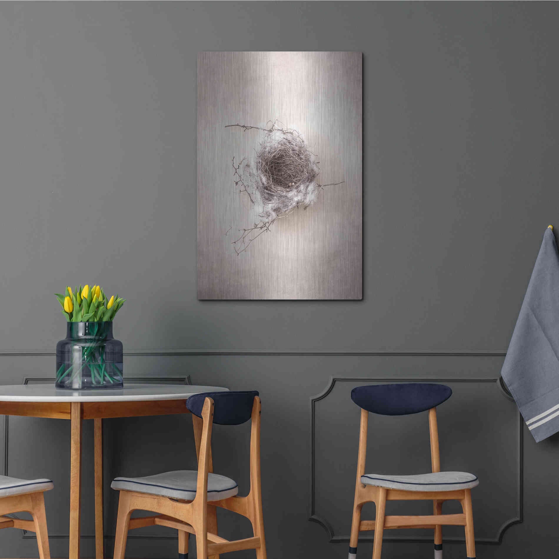 Luxe Metal Art 'Nest III' by Debra Van Swearingen, Metal Wall Art,24x36