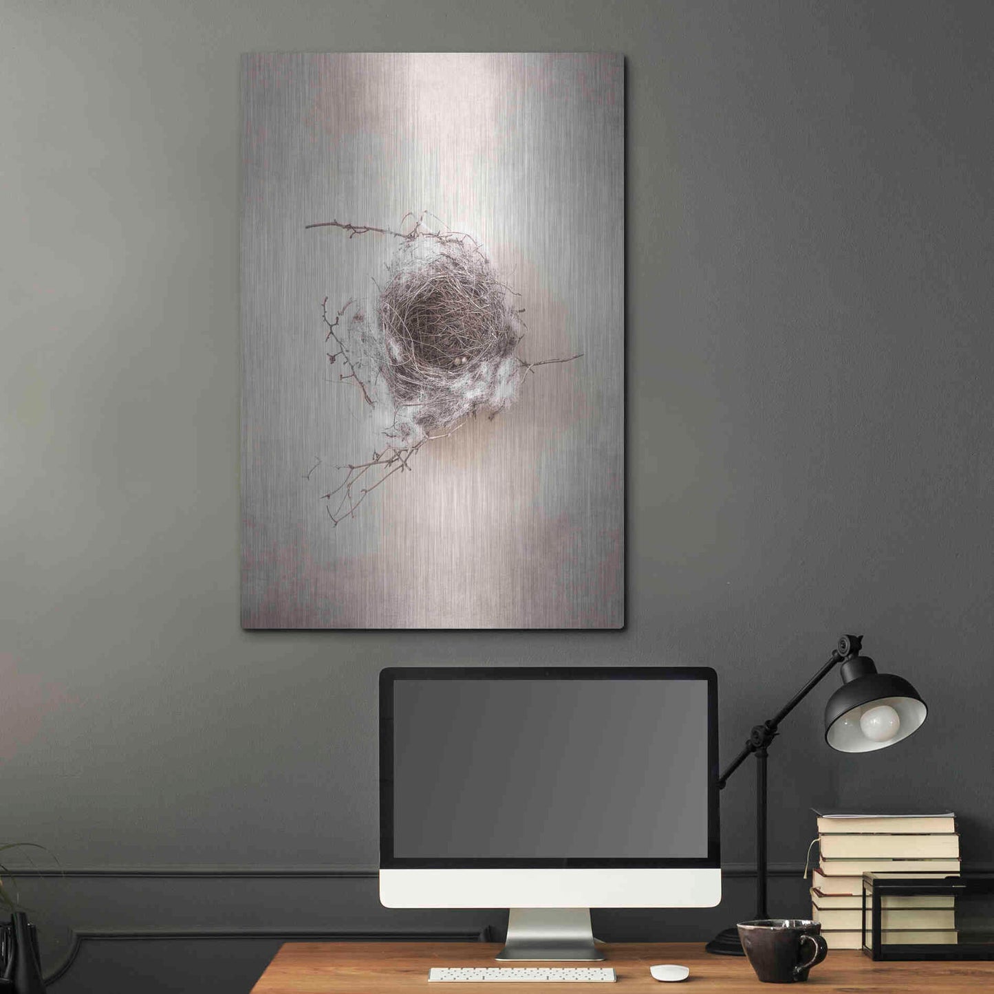 Luxe Metal Art 'Nest III' by Debra Van Swearingen, Metal Wall Art,24x36