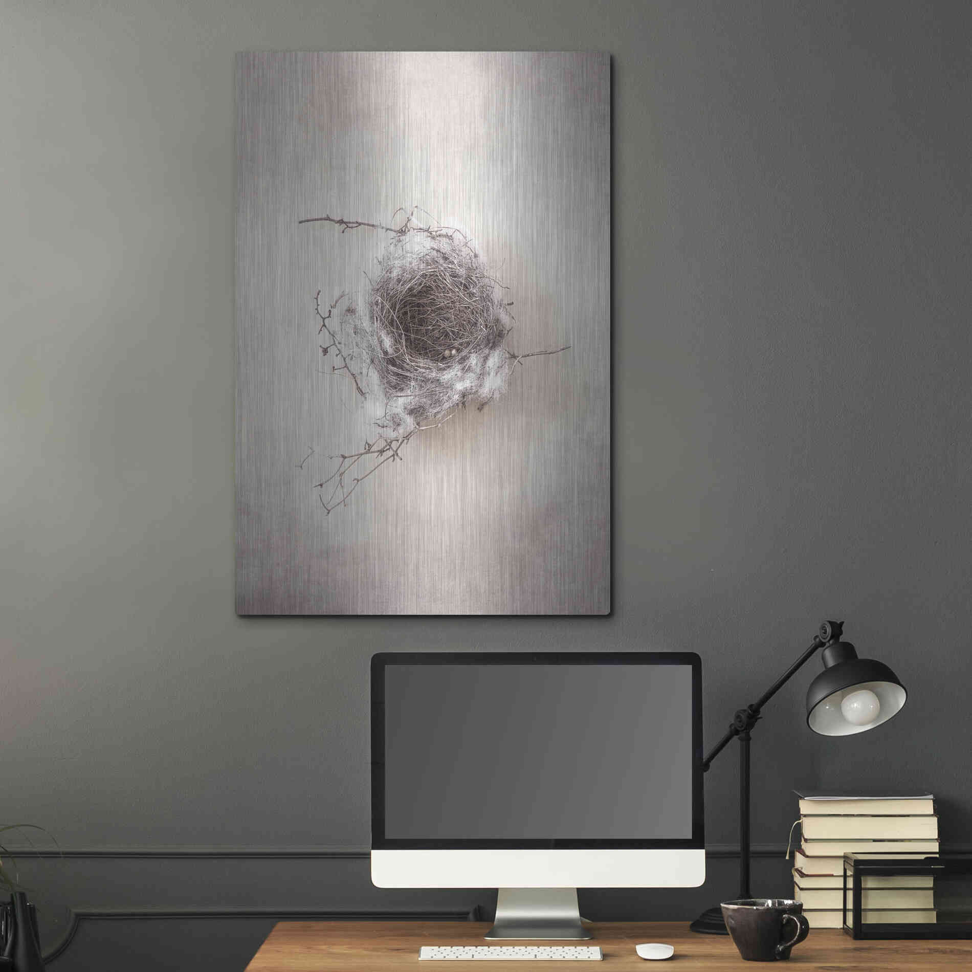 Luxe Metal Art 'Nest III' by Debra Van Swearingen, Metal Wall Art,24x36