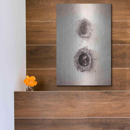 Luxe Metal Art 'Nest IV' by Debra Van Swearingen, Metal Wall Art,12x16