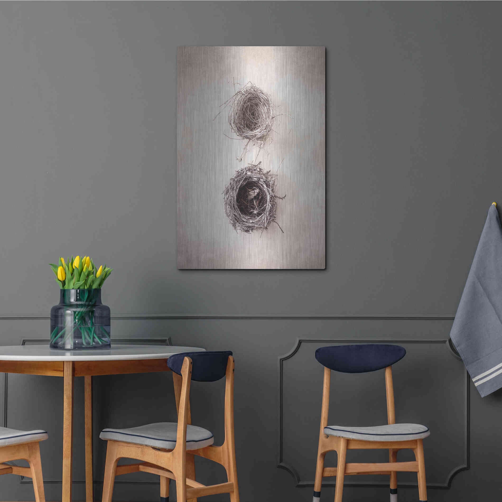 Luxe Metal Art 'Nest IV' by Debra Van Swearingen, Metal Wall Art,24x36