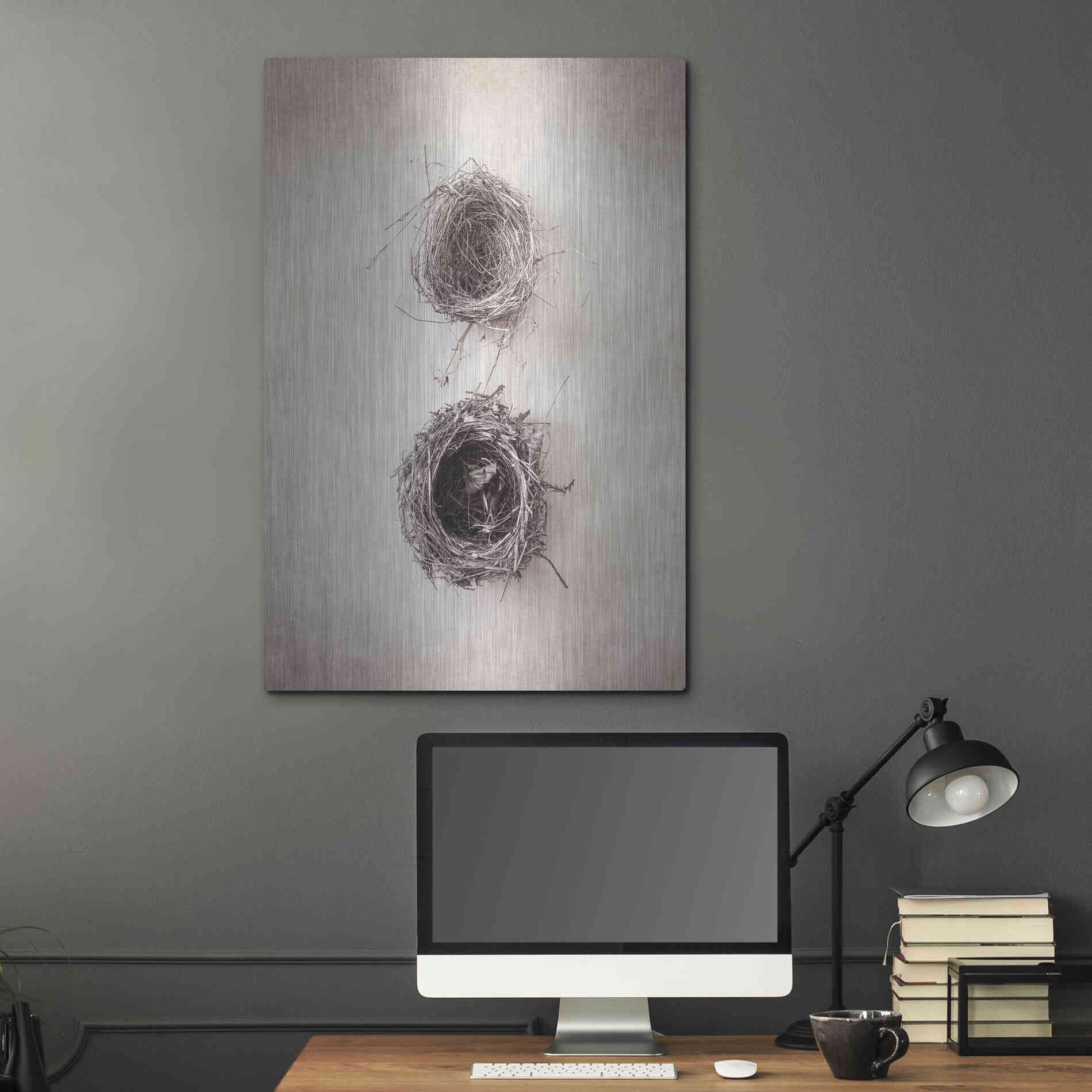 Luxe Metal Art 'Nest IV' by Debra Van Swearingen, Metal Wall Art,24x36