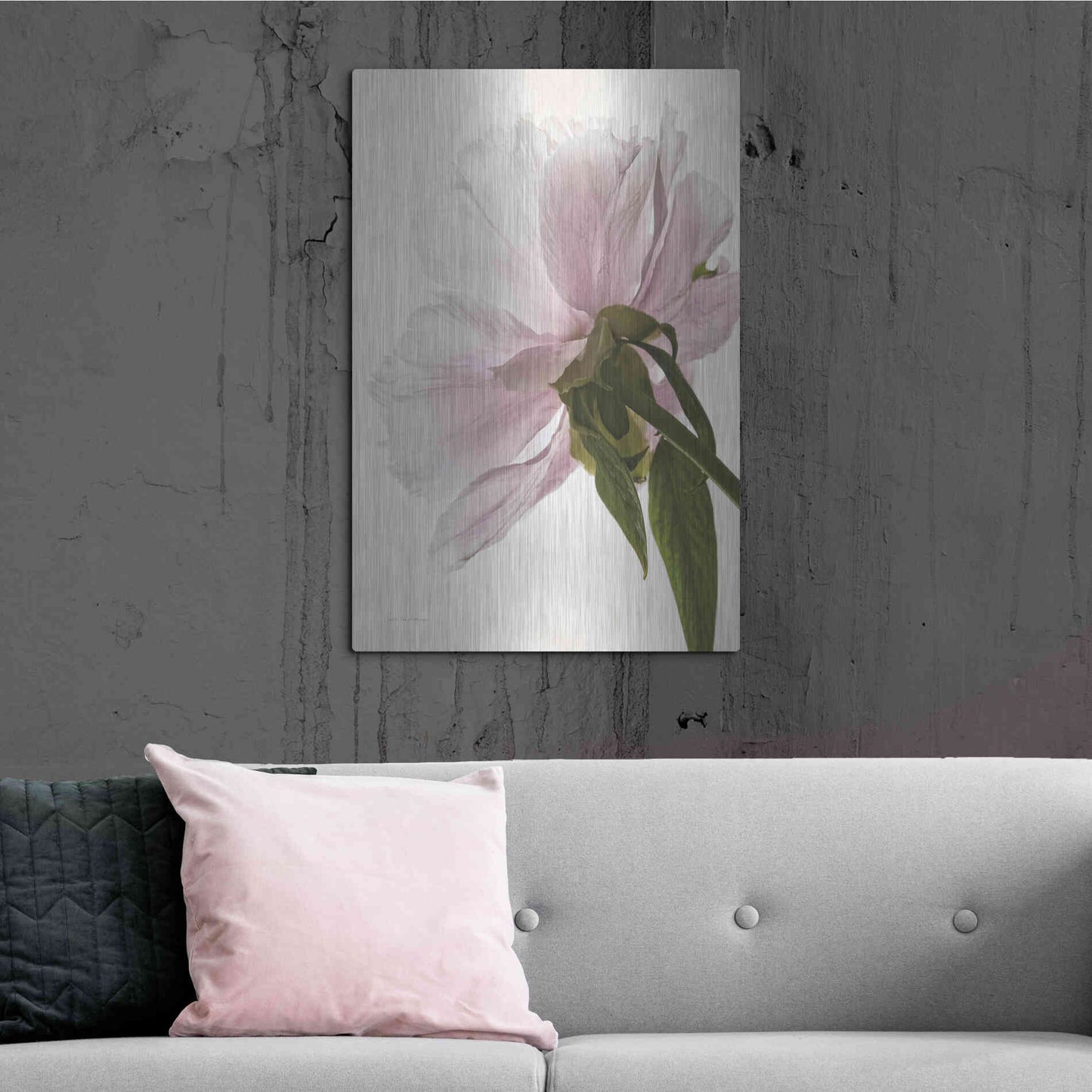 Luxe Metal Art 'Translucent Peony III' by Debra Van Swearingen, Metal Wall Art,24x36
