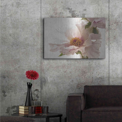 Luxe Metal Art 'Translucent Peony V' by Debra Van Swearingen, Metal Wall Art,36x24