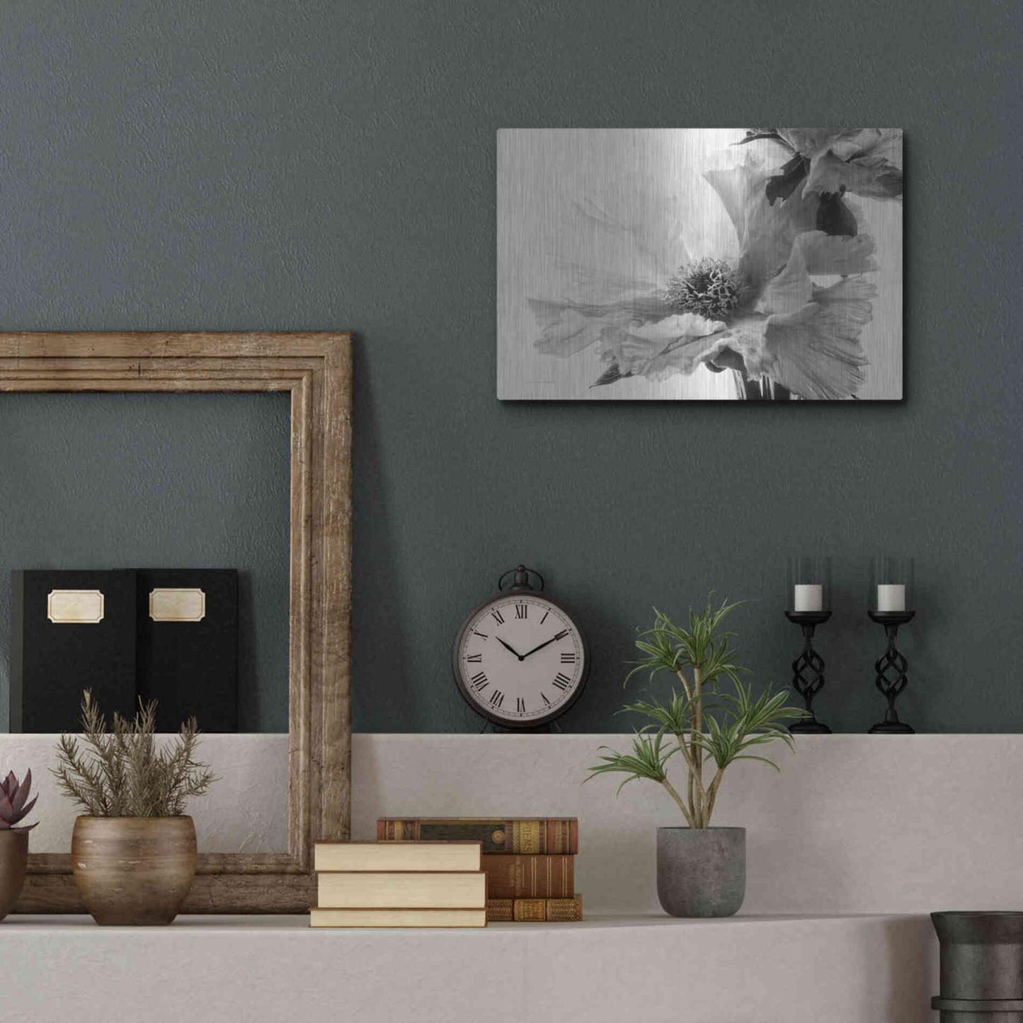 Luxe Metal Art 'Translucent Peony VBW' by Debra Van Swearingen, Metal Wall Art,16x12