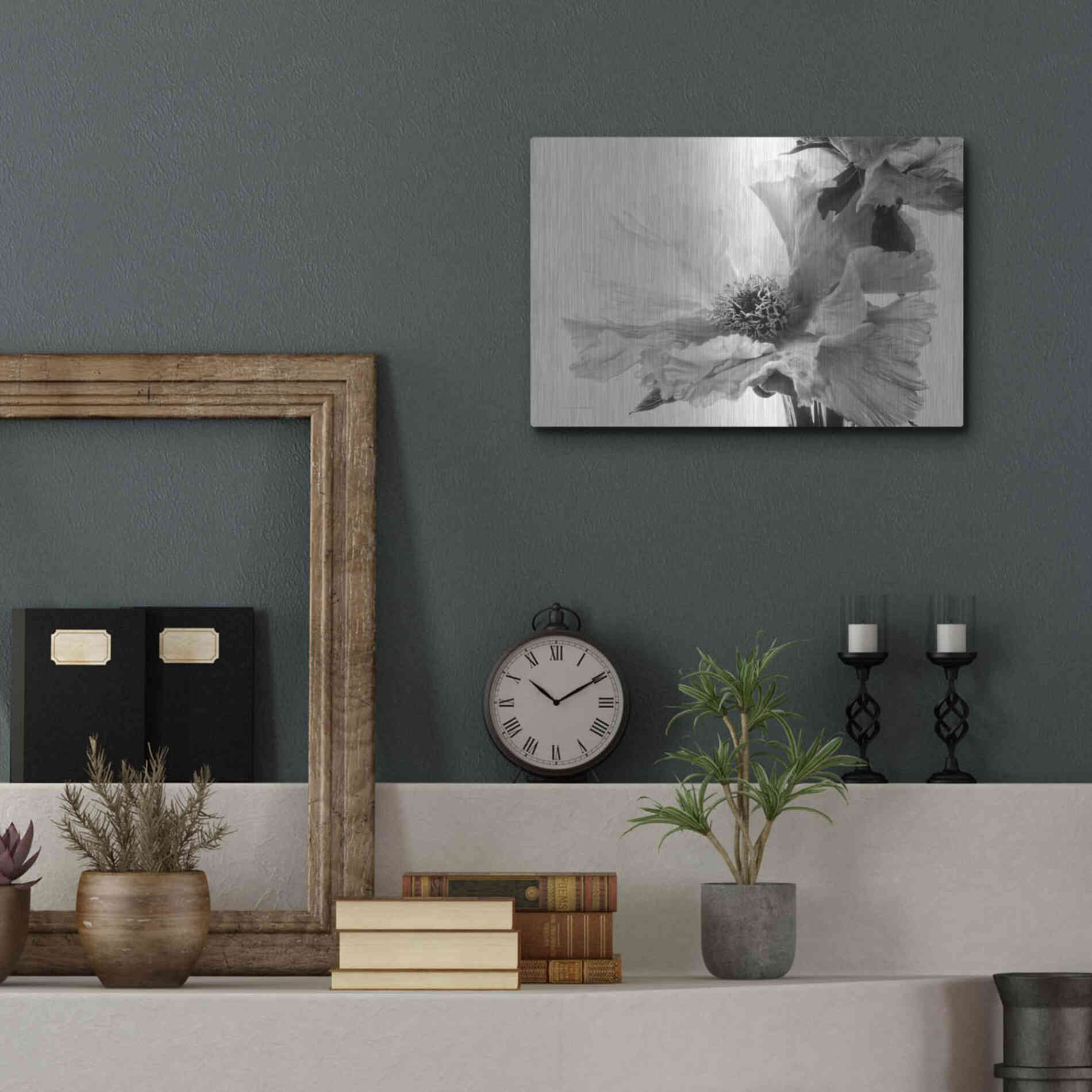 Luxe Metal Art 'Translucent Peony VBW' by Debra Van Swearingen, Metal Wall Art,16x12