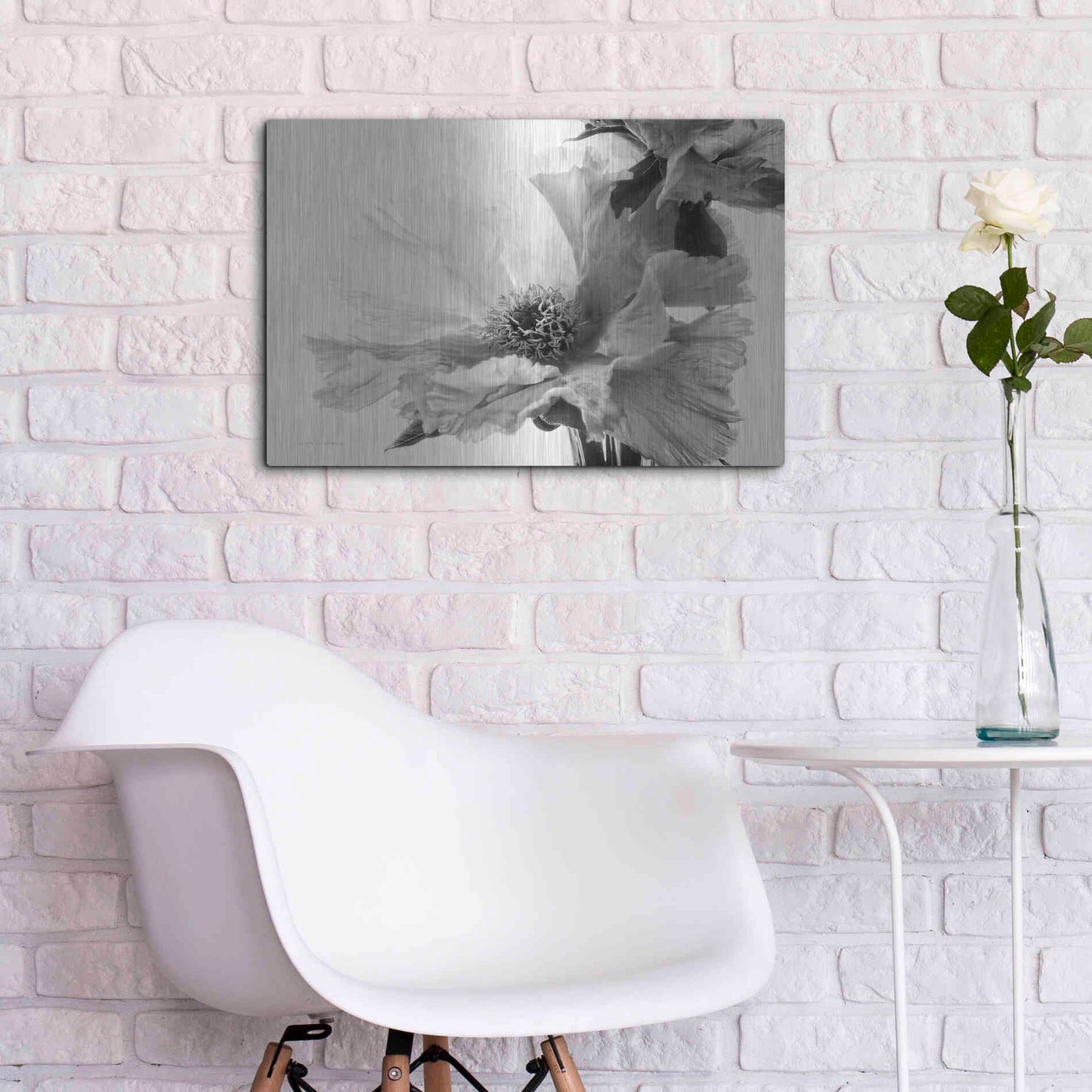 Luxe Metal Art 'Translucent Peony VBW' by Debra Van Swearingen, Metal Wall Art,24x16