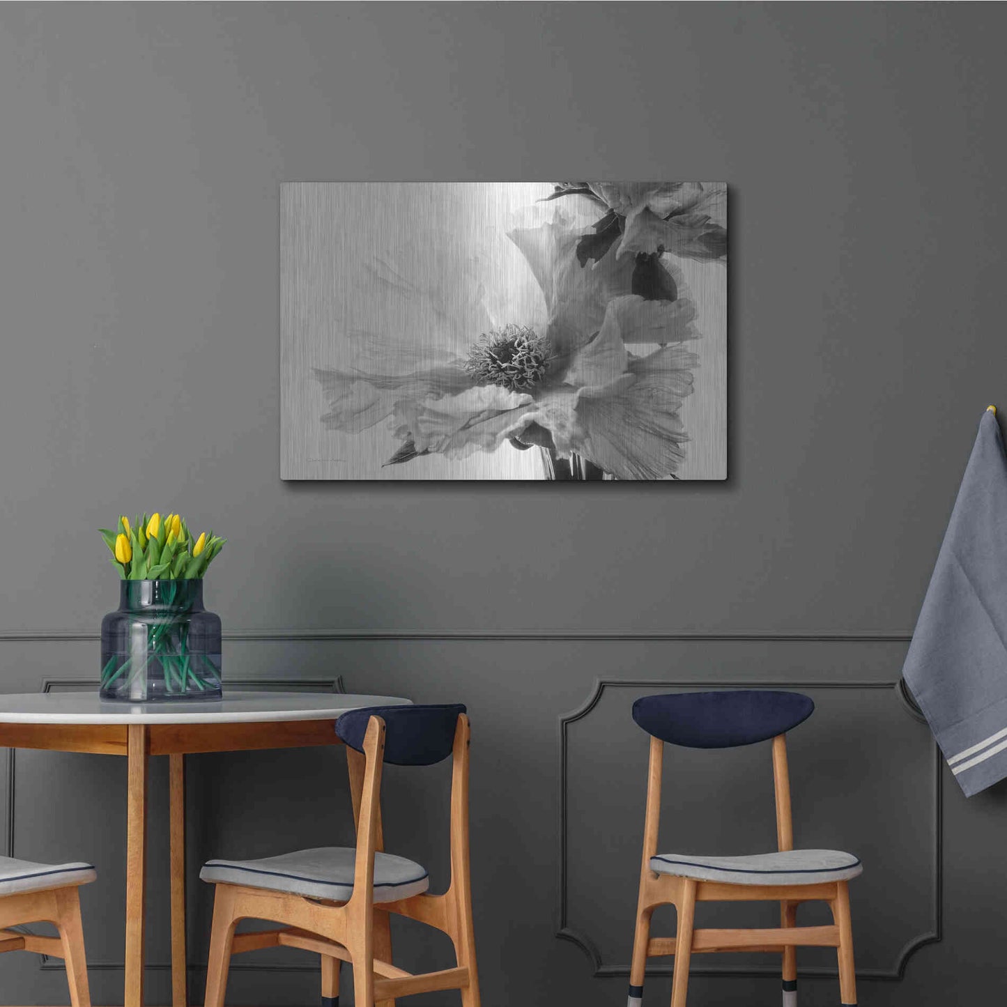 Luxe Metal Art 'Translucent Peony VBW' by Debra Van Swearingen, Metal Wall Art,36x24