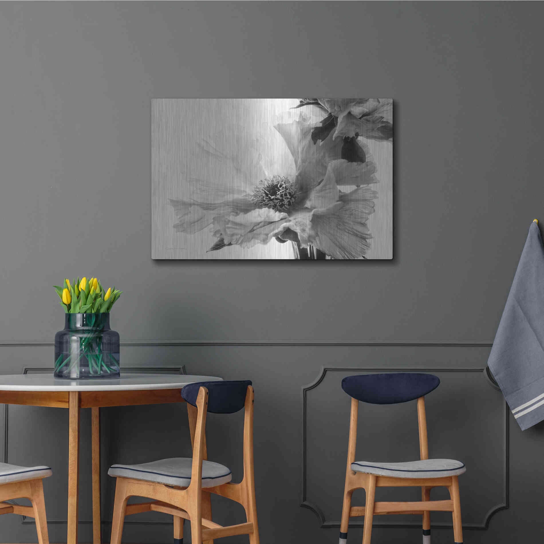 Luxe Metal Art 'Translucent Peony VBW' by Debra Van Swearingen, Metal Wall Art,36x24