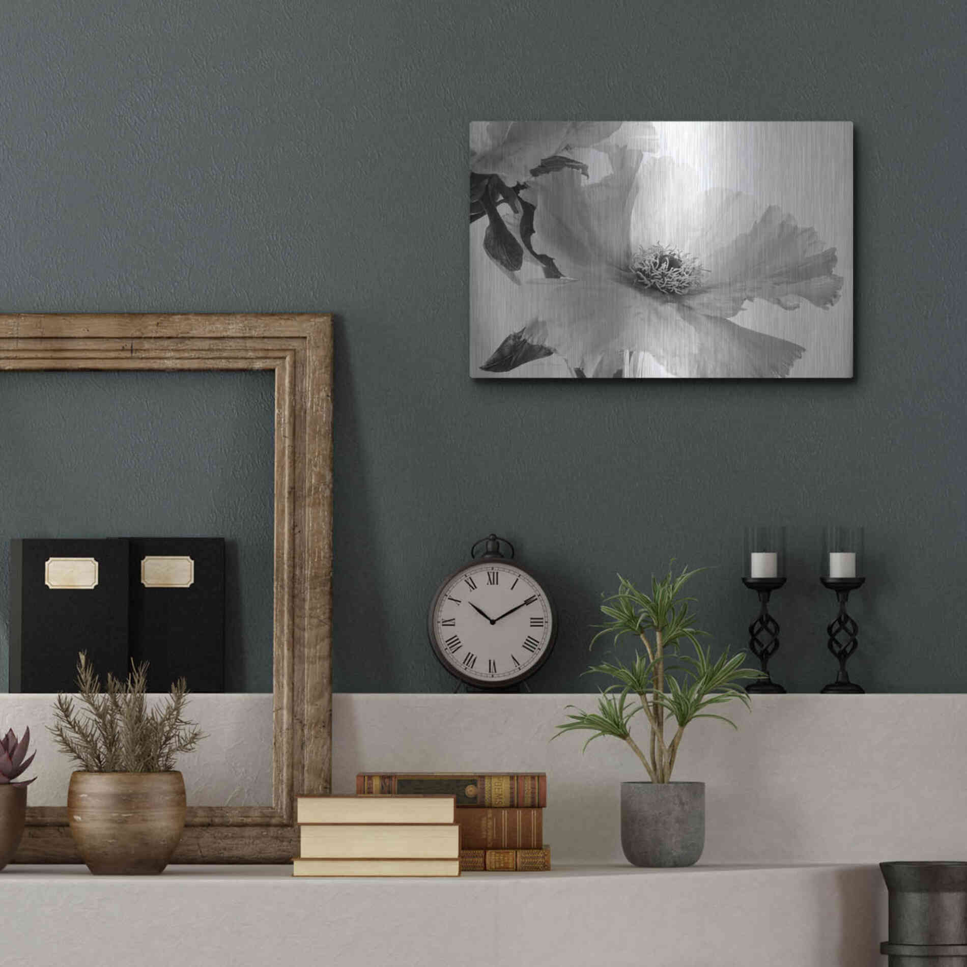 Luxe Metal Art 'Translucent Peony VIBW' by Debra Van Swearingen, Metal Wall Art,16x12