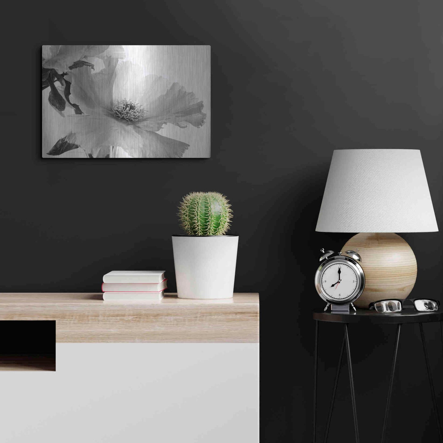 Luxe Metal Art 'Translucent Peony VIBW' by Debra Van Swearingen, Metal Wall Art,24x16