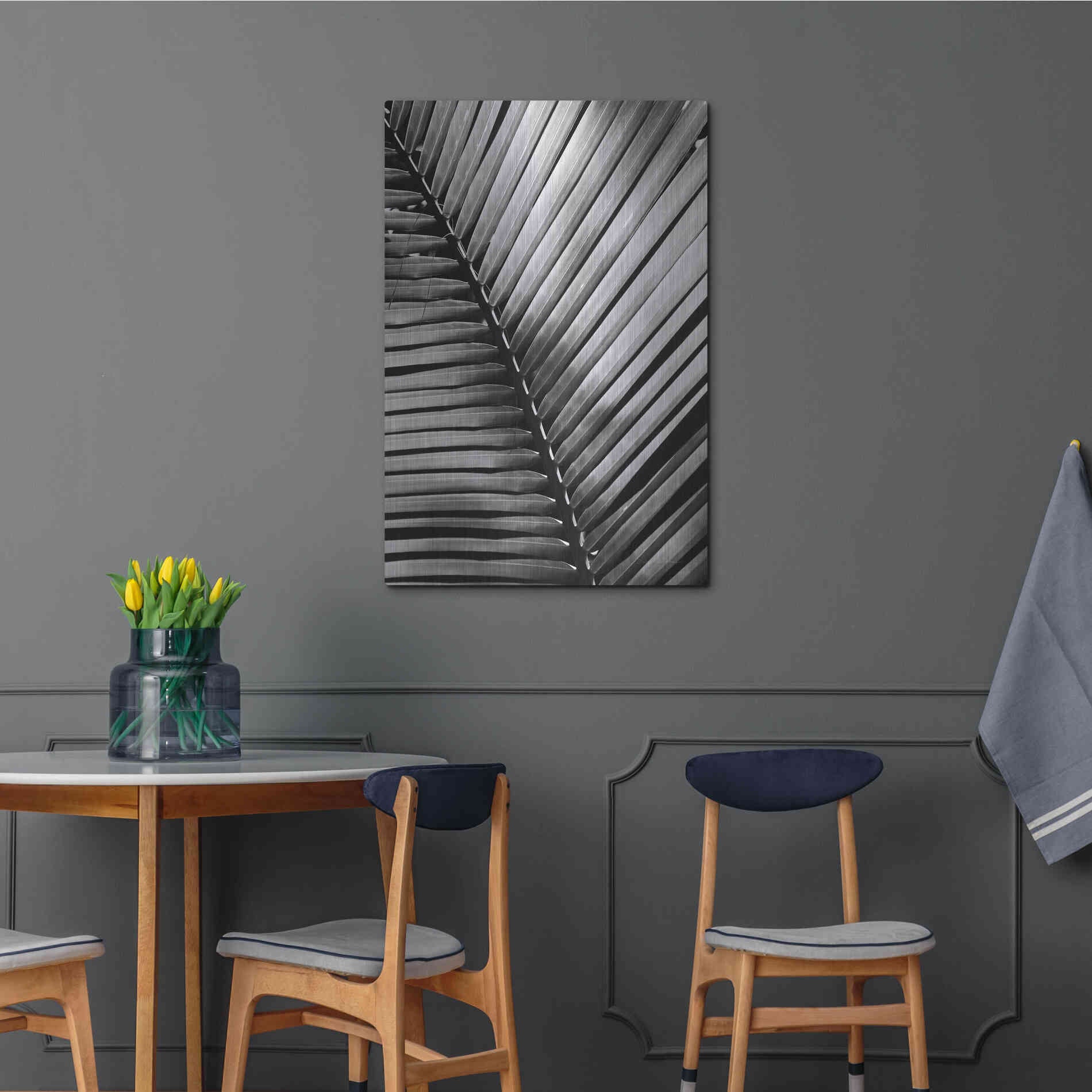 Luxe Metal Art 'Palm Frond I' by Debra Van Swearingen, Metal Wall Art,24x36