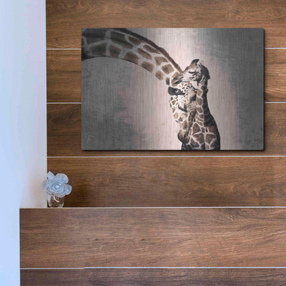 Luxe Metal Art 'Mother and Son' by Debra Van Swearingen, Metal Wall Art,16x12