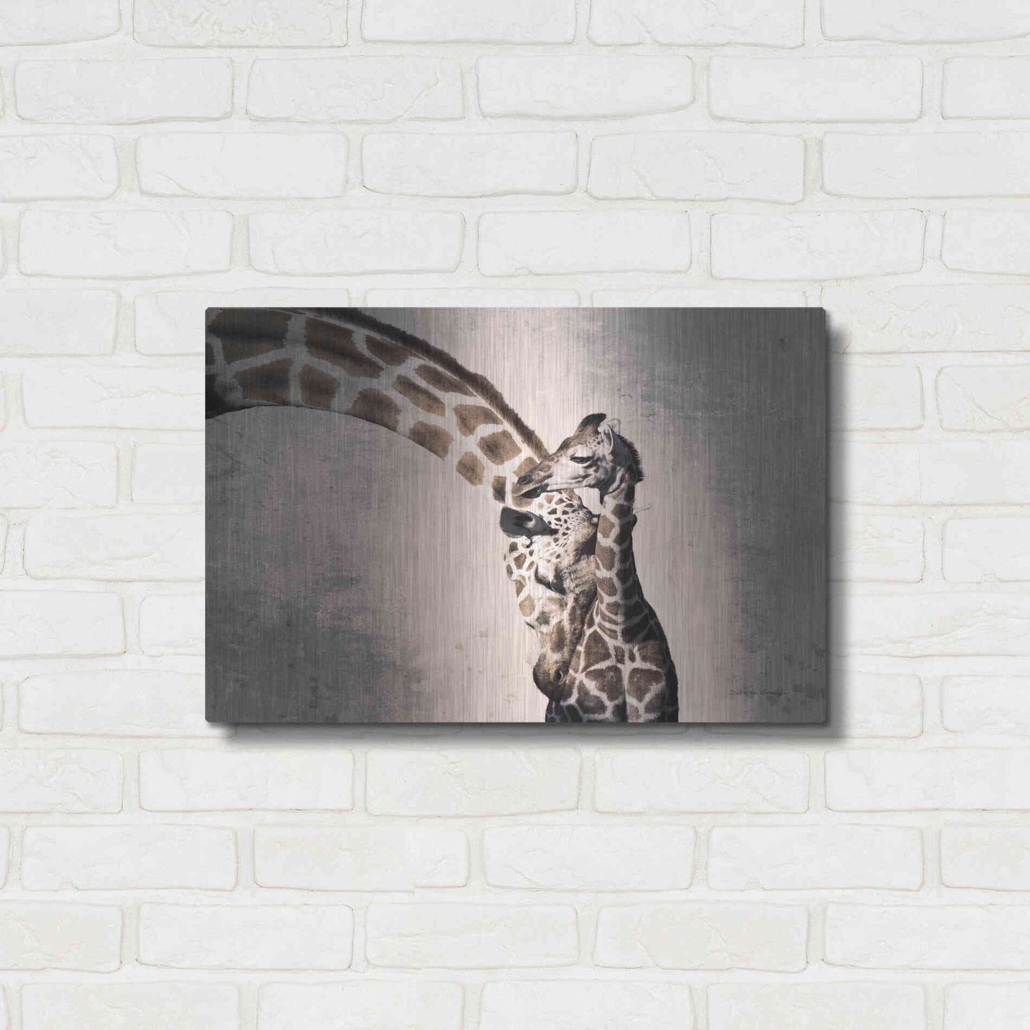 Luxe Metal Art 'Mother and Son' by Debra Van Swearingen, Metal Wall Art,24x16