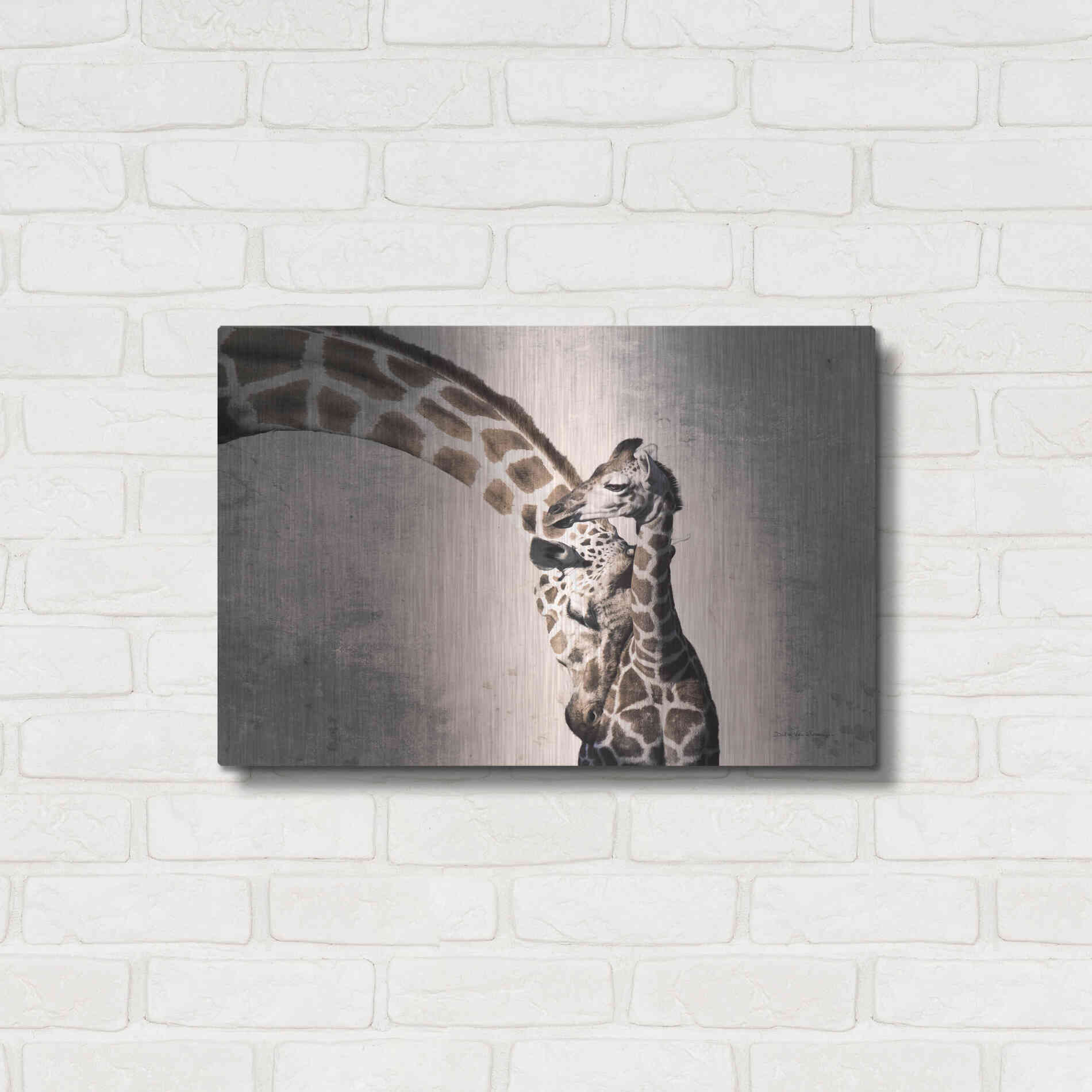 Luxe Metal Art 'Mother and Son' by Debra Van Swearingen, Metal Wall Art,24x16