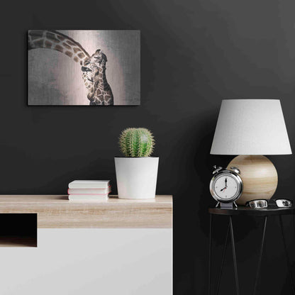 Luxe Metal Art 'Mother and Son' by Debra Van Swearingen, Metal Wall Art,24x16
