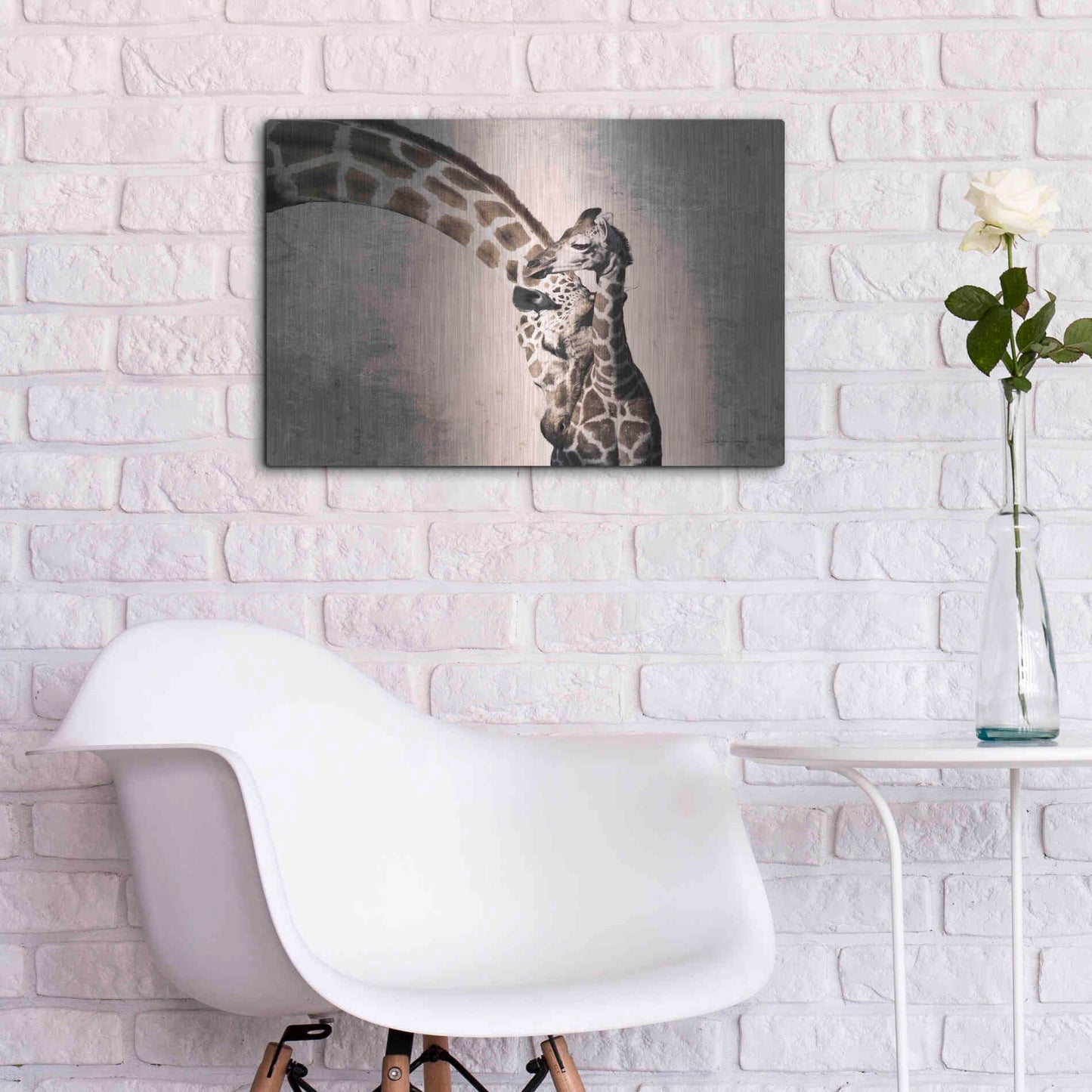 Luxe Metal Art 'Mother and Son' by Debra Van Swearingen, Metal Wall Art,24x16