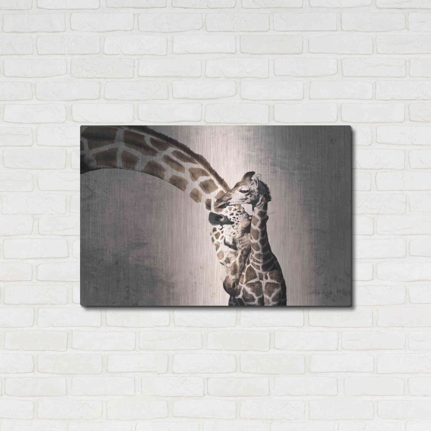 Luxe Metal Art 'Mother and Son' by Debra Van Swearingen, Metal Wall Art,36x24