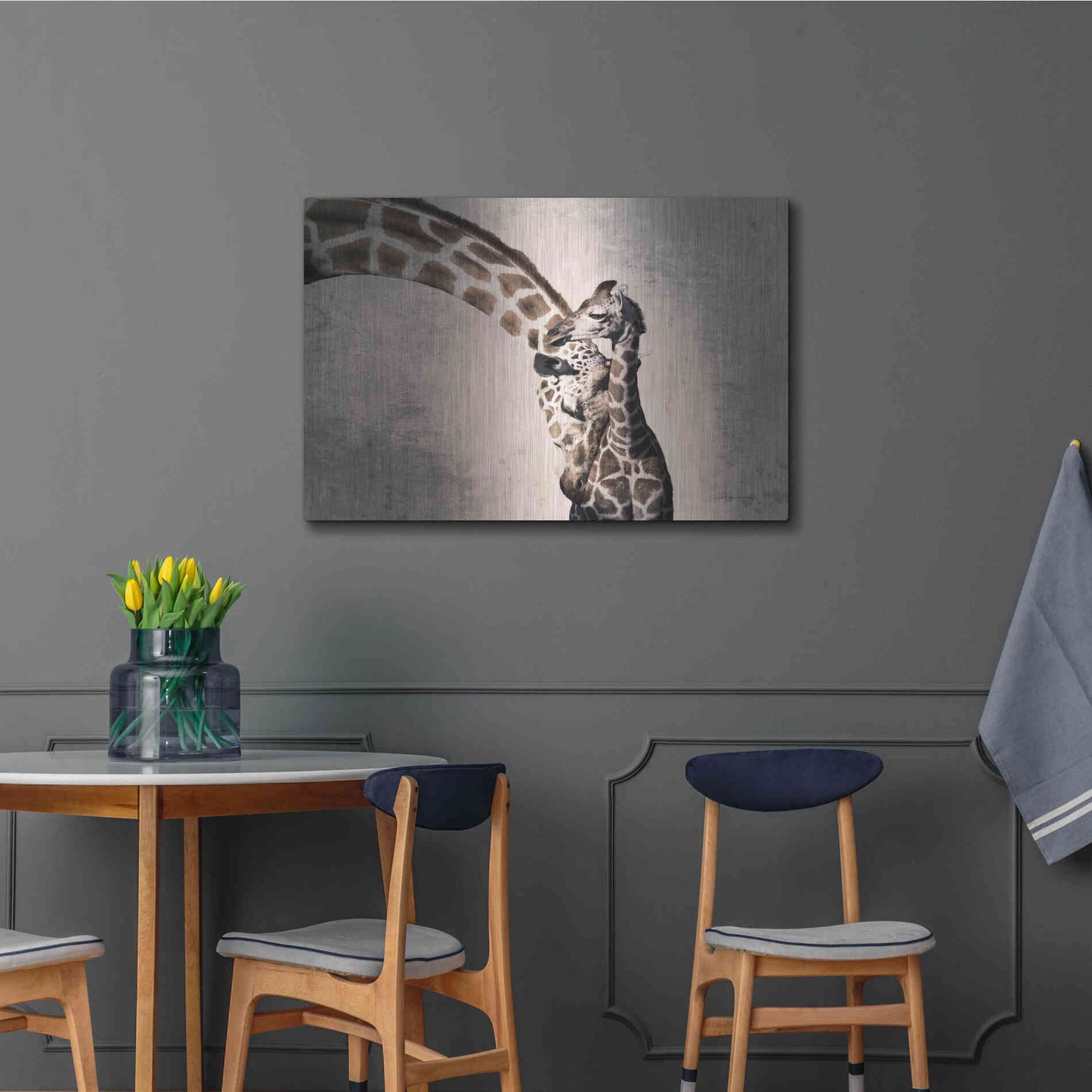 Luxe Metal Art 'Mother and Son' by Debra Van Swearingen, Metal Wall Art,36x24