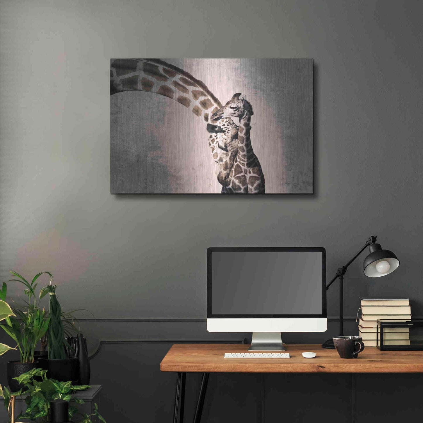 Luxe Metal Art 'Mother and Son' by Debra Van Swearingen, Metal Wall Art,36x24