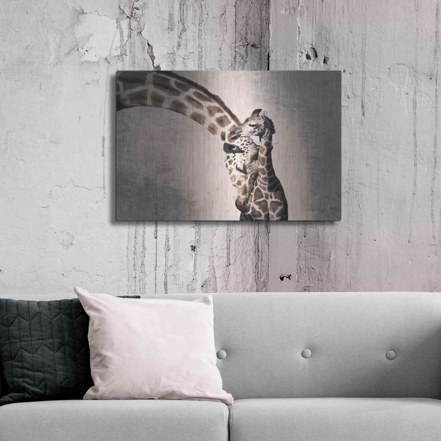 Luxe Metal Art 'Mother and Son' by Debra Van Swearingen, Metal Wall Art,36x24