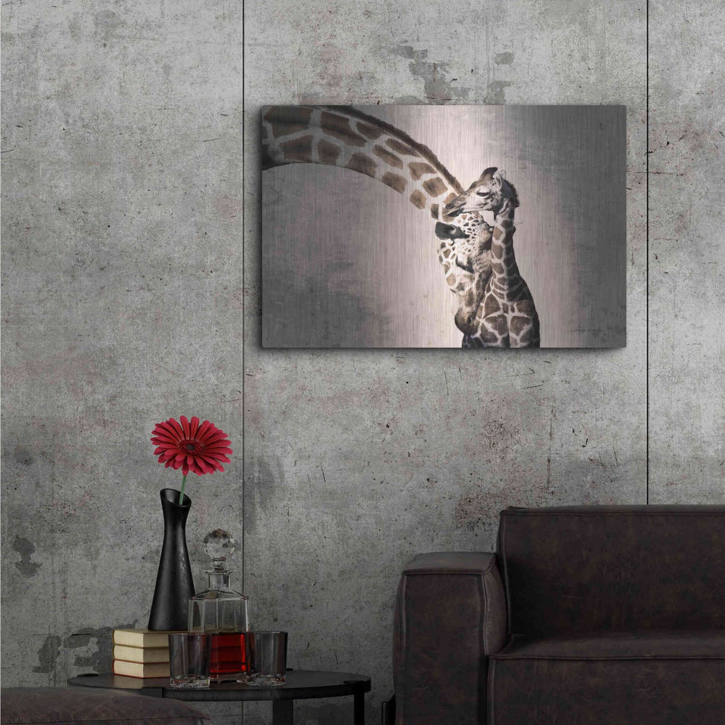 Luxe Metal Art 'Mother and Son' by Debra Van Swearingen, Metal Wall Art,36x24