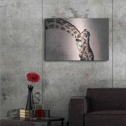 Luxe Metal Art 'Mother and Son' by Debra Van Swearingen, Metal Wall Art,36x24
