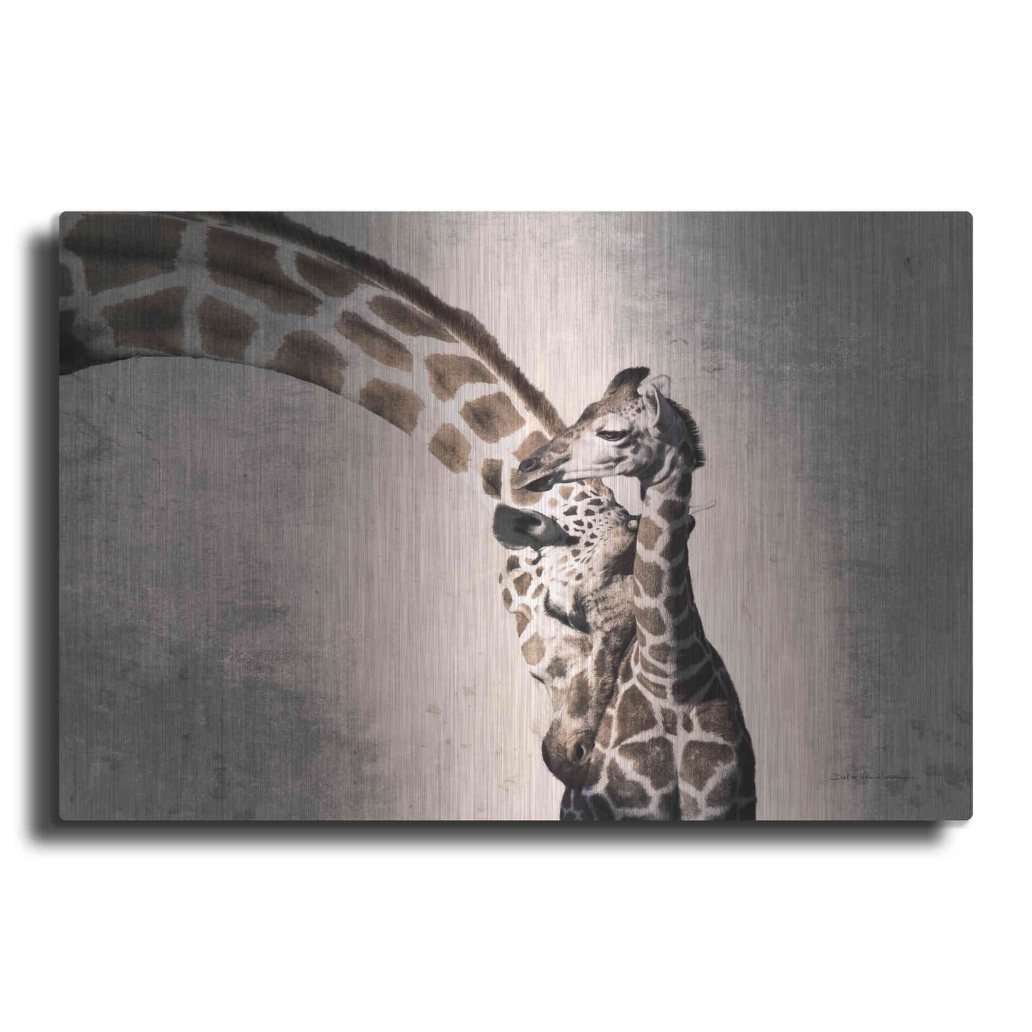 Luxe Metal Art 'Mother and Son' by Debra Van Swearingen, Metal Wall Art