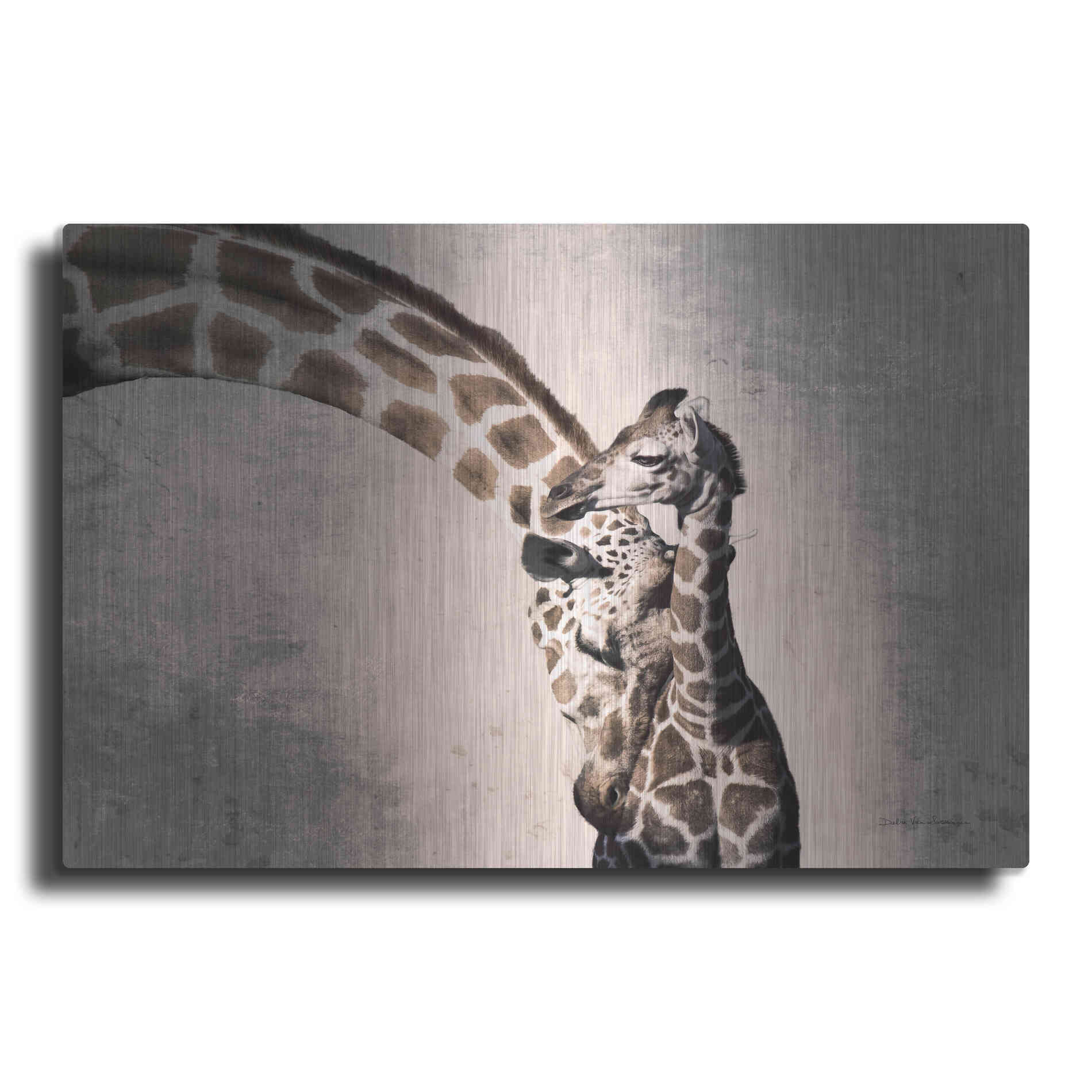 Luxe Metal Art 'Mother and Son' by Debra Van Swearingen, Metal Wall Art