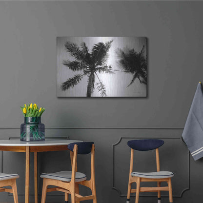 Luxe Metal Art 'Palm Tree Looking Up II' by Debra Van Swearingen, Metal Wall Art,36x24