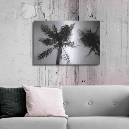 Luxe Metal Art 'Palm Tree Looking Up II' by Debra Van Swearingen, Metal Wall Art,36x24