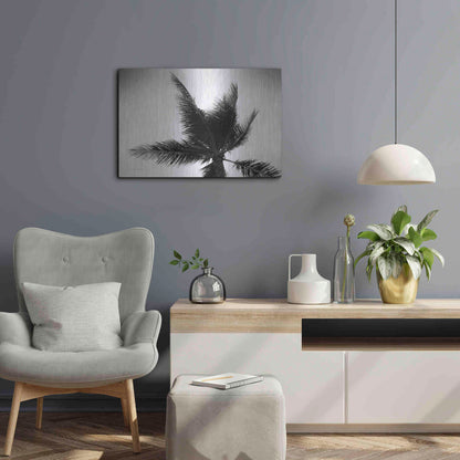 Luxe Metal Art 'Palm Tree Looking Up IV' by Debra Van Swearingen, Metal Wall Art,24x16
