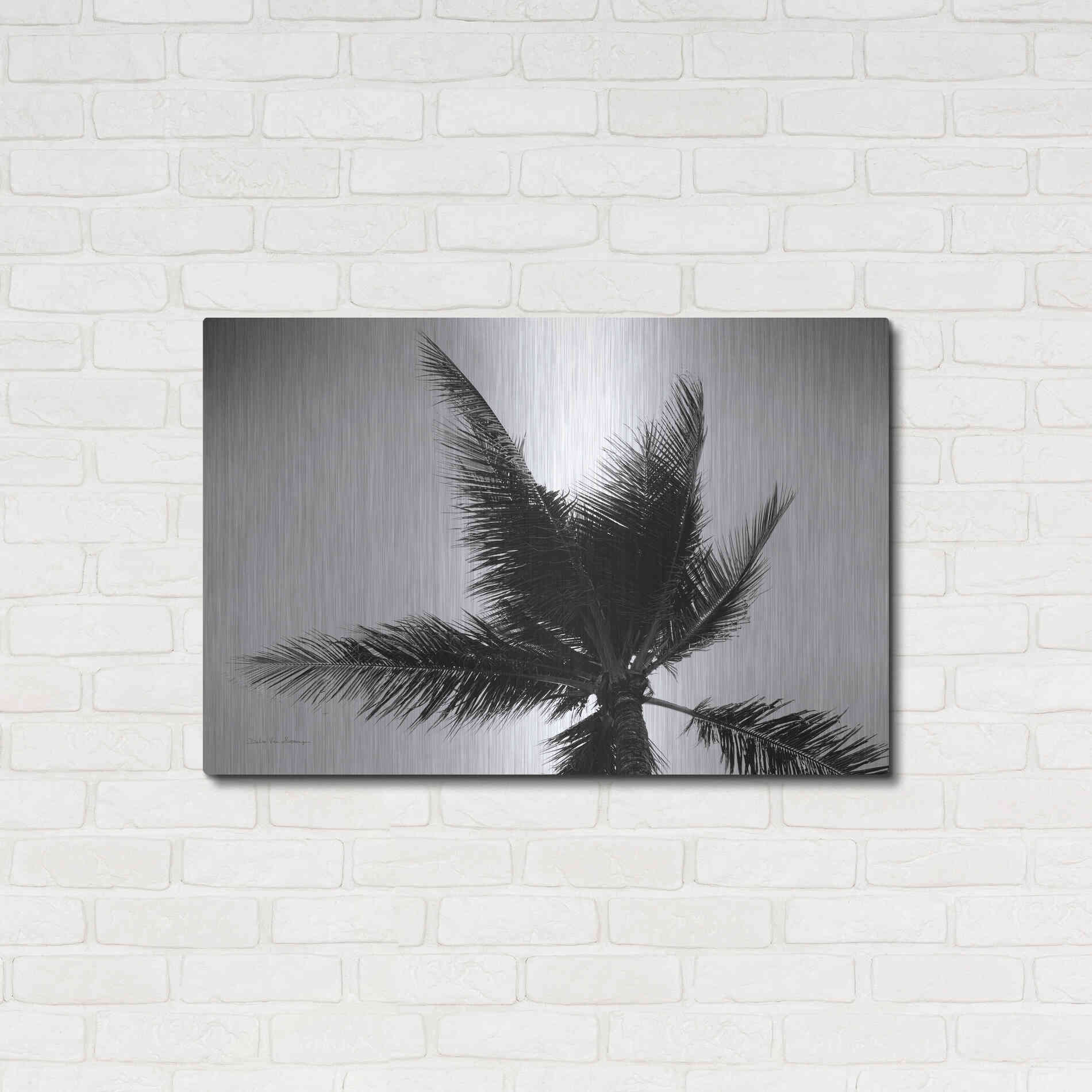 Luxe Metal Art 'Palm Tree Looking Up IV' by Debra Van Swearingen, Metal Wall Art,36x24