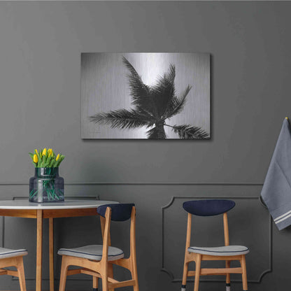 Luxe Metal Art 'Palm Tree Looking Up IV' by Debra Van Swearingen, Metal Wall Art,36x24