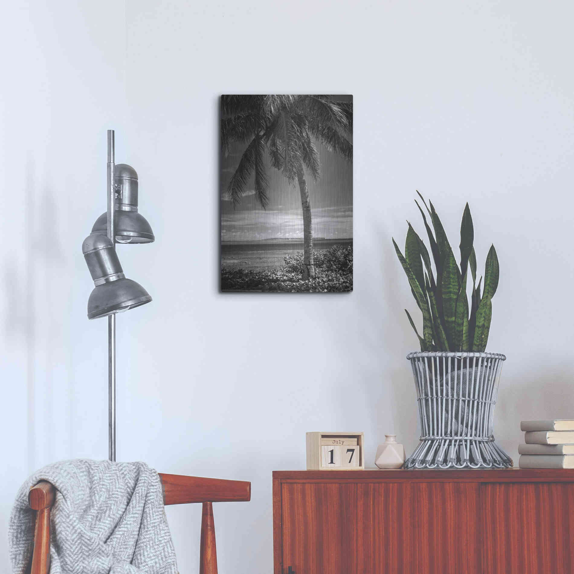 Luxe Metal Art 'Ocean View' by Debra Van Swearingen, Metal Wall Art,16x24