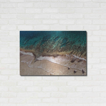 Luxe Metal Art 'Sand and Sea' by Debra Van Swearingen, Metal Wall Art,36x24