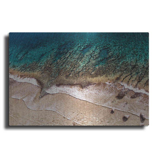 Luxe Metal Art 'Sand and Sea' by Debra Van Swearingen, Metal Wall Art