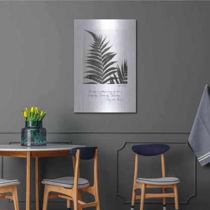 Luxe Metal Art 'Delicate Fern v2' by Debra Van Swearingen, Metal Wall Art,24x36