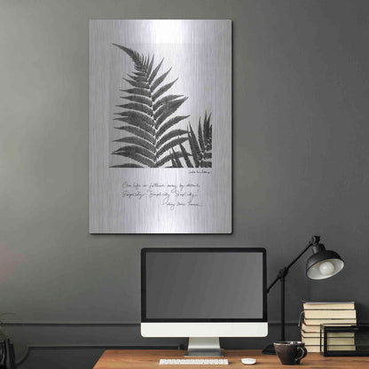 Luxe Metal Art 'Delicate Fern v2' by Debra Van Swearingen, Metal Wall Art,24x36