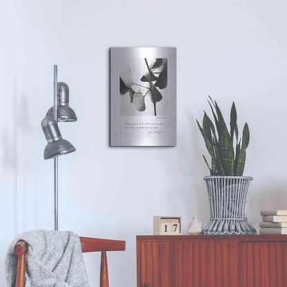 Luxe Metal Art 'Delicate Ginkgo v2' by Debra Van Swearingen, Metal Wall Art,16x24