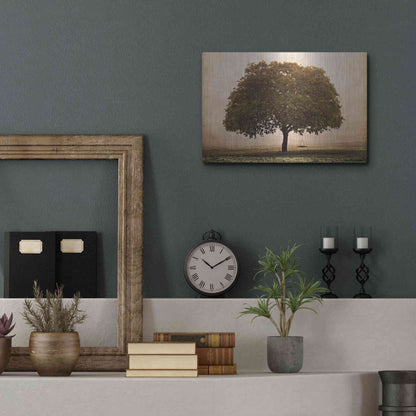 Luxe Metal Art 'The Hopeful Oak' by Debra Van Swearingen, Metal Wall Art,16x12